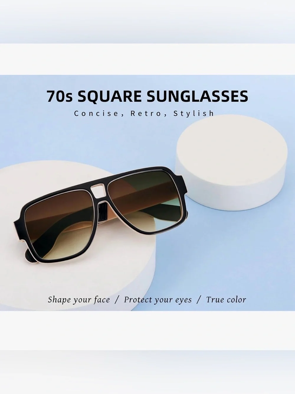 Eye2 Retro 70s Aviator Oversized Bold Square Men & Women Square Sunglasses NEW